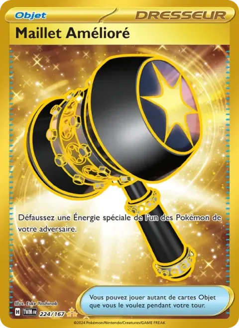 Carte Pokémon Maillet Amélioré 224/167, extension Mascarade Crépusculaire