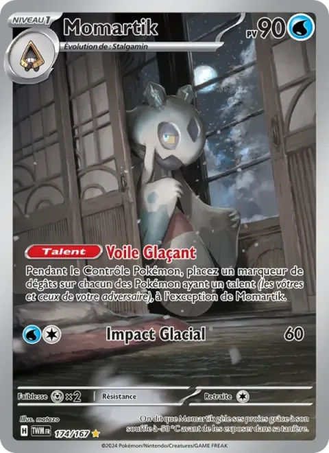 Carte Pokémon Momartik 174/167, extension Mascarade Crépusculaire