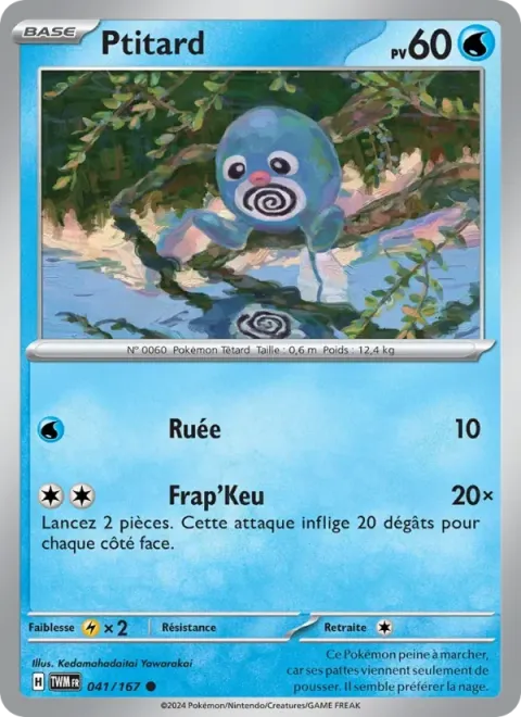 Carte Pokémon Ptitard 041/167, extension Mascarade Crépusculaire