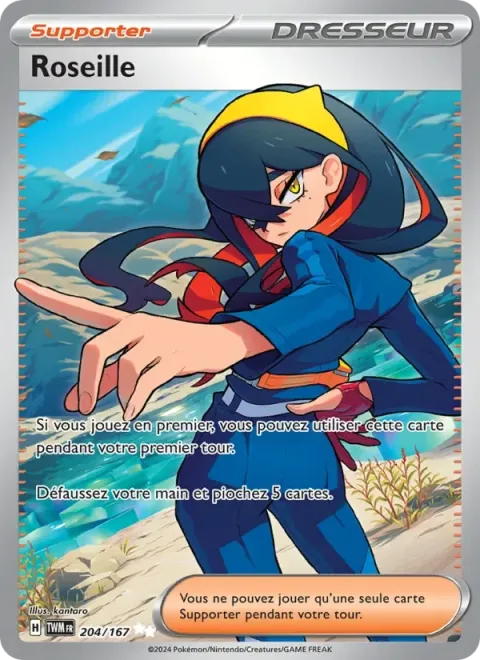 Carte Pokémon Roseille 204/167, extension Mascarade Crépusculaire