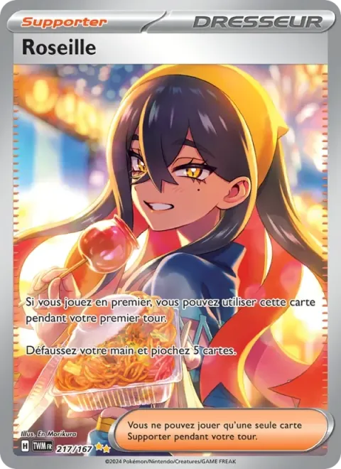 Carte Pokémon Roseille 217/167, extension Mascarade Crépusculaire