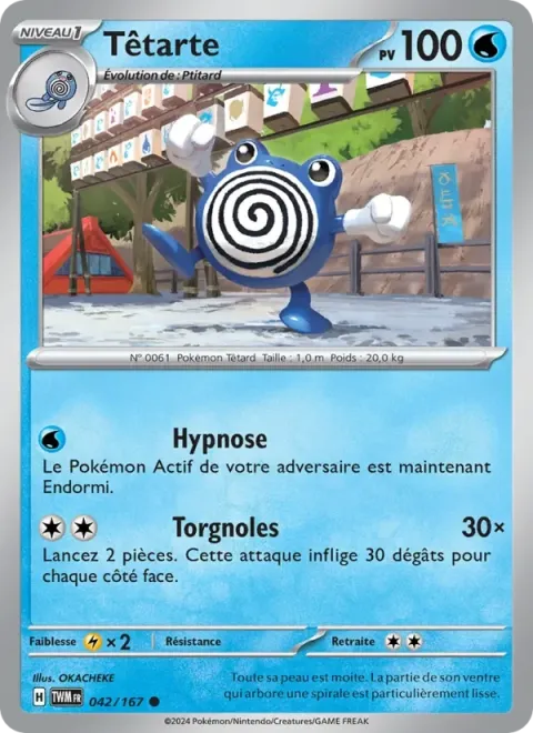 Carte Pokémon Têtarte 042/167, extension Mascarade Crépusculaire