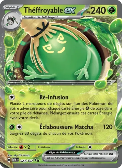Carte Pokémon Théffroyable-ex 023/167, extension Mascarade Crépusculaire
