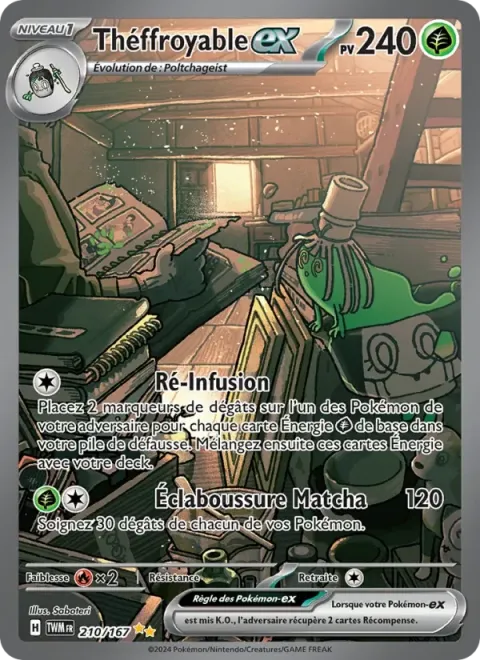 Carte Pokémon Théffroyable-ex 210/167, extension Mascarade Crépusculaire