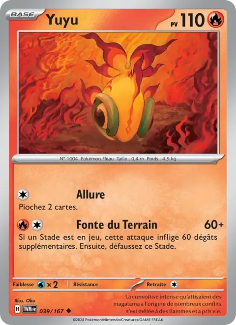 Carte Pokémon Yuyu 039/167, extension Mascarade Crépusculaire