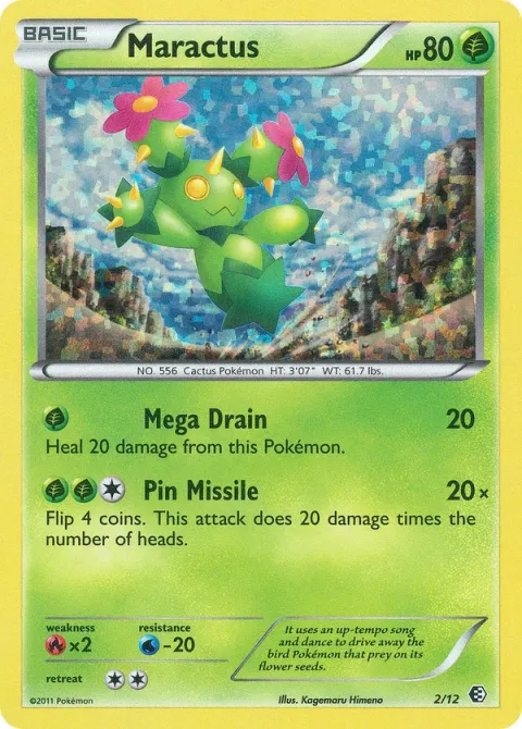 Carte Pokémon Maracachi 002/012, extension Collection McDonald's 2011
