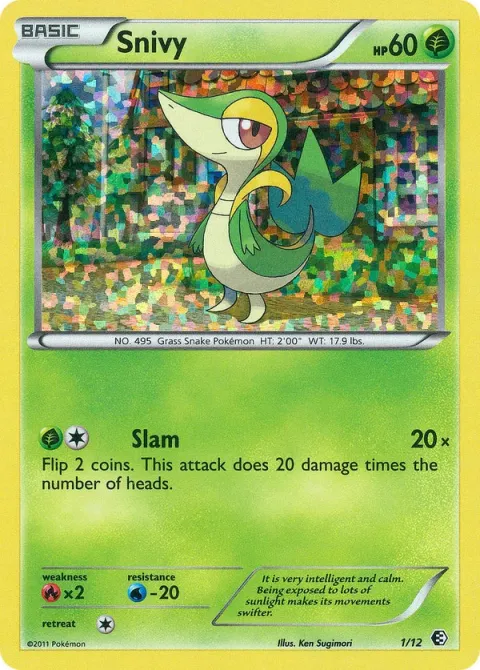 Carte Pokémon Vipélierre 001/012, extension Collection McDonald's 2011