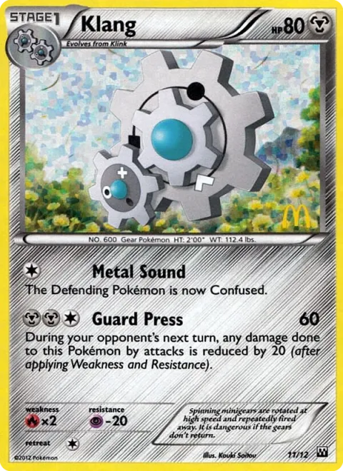 Carte Pokémon Clic 011/012, extension Collection McDonald's 2012