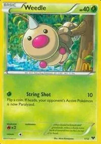 Carte Pokémon Aspicot 001/012, extension Collection McDonald's 2014
