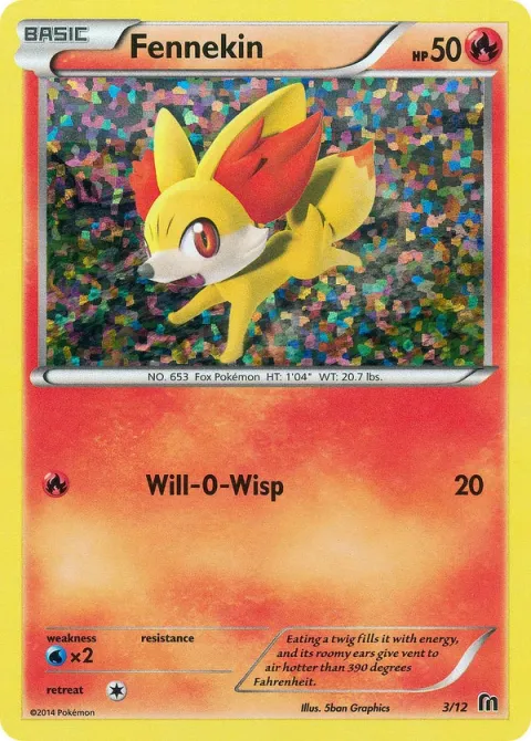 Carte Pokémon Feunnec 003/012, extension Collection McDonald's 2016