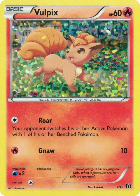 Carte Pokémon Goupix 001/012, extension Collection McDonald's 2016