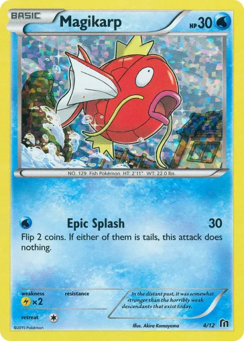 Carte Pokémon Magicarpe 004/012, extension Collection McDonald's 2016