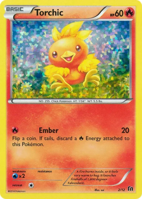 Carte Pokémon Poussifeu 002/012, extension Collection McDonald's 2016