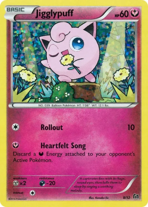 Carte Pokémon Rondoudou 008/012, extension Collection McDonald's 2016