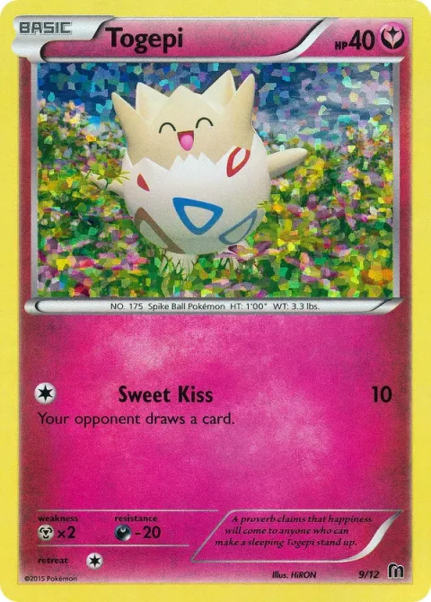 Carte Pokémon Togepi 009/012, extension Collection McDonald's 2016