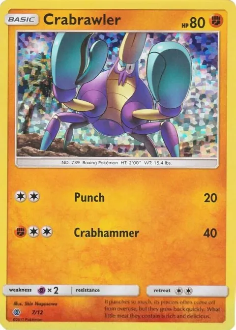 Carte Pokémon Crabagarre 007/012, extension Collection McDonald's 2017