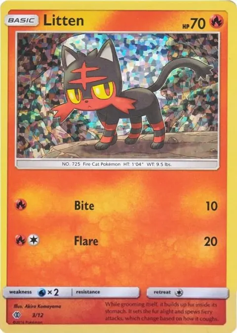 Carte Pokémon Flamiaou 003/012, extension Collection McDonald's 2017