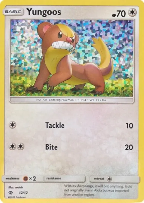 Carte Pokémon Manglouton 012/012, extension Collection McDonald's 2017