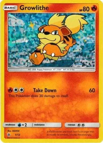 Carte Pokémon Caninos 005/040, extension Collection McDonald's 2018