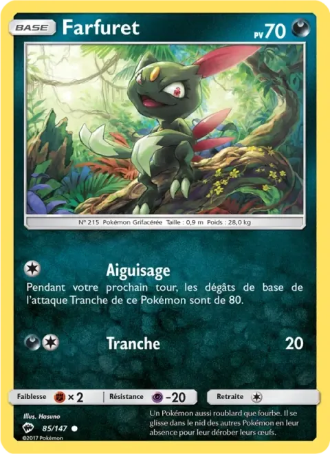 Carte Pokémon Farfuret 028/040, extension Collection McDonald's 2018