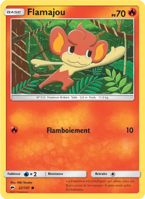 Carte Pokémon Flamajou 007/040, extension Collection McDonald's 2018