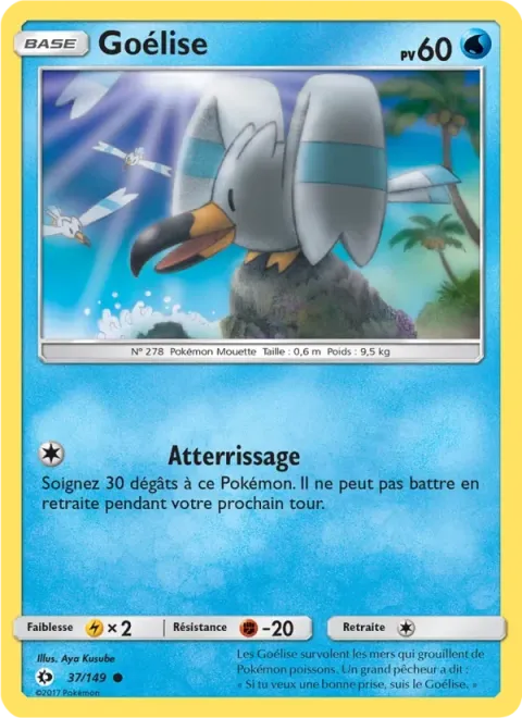 Carte Pokémon Goélise 013/040, extension Collection McDonald's 2018