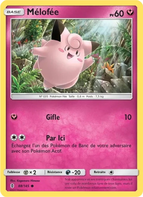 Carte Pokémon Mélofée 030/040, extension Collection McDonald's 2018