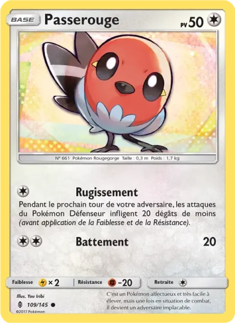 Carte Pokémon Passerouge 039/040, extension Collection McDonald's 2018