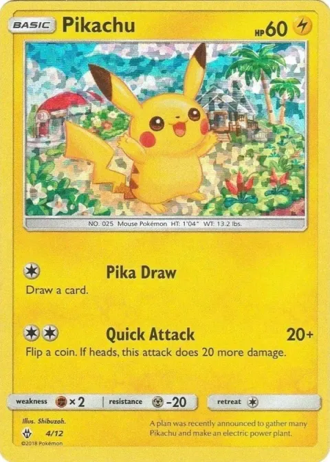 Carte Pokémon Pikachu 017/040, extension Collection McDonald's 2018