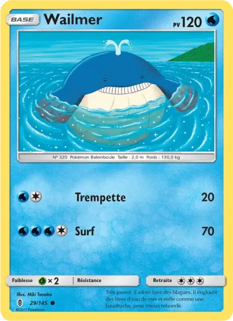 Carte Pokémon Wailmer 014/040, extension Collection McDonald's 2018