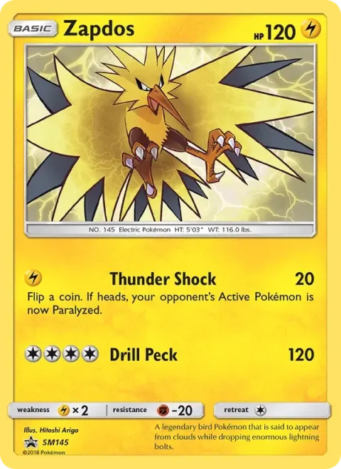 Carte Pokémon Électhor 026/040, extension Collection McDonald's 2019
