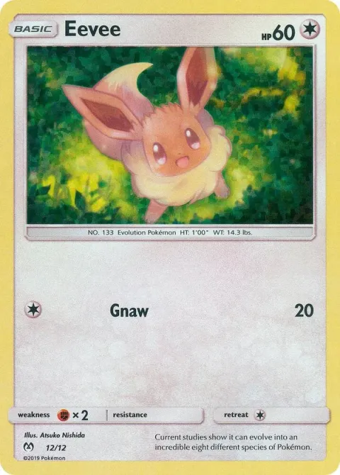 Carte Pokémon Évoli 040/040, extension Collection McDonald's 2019