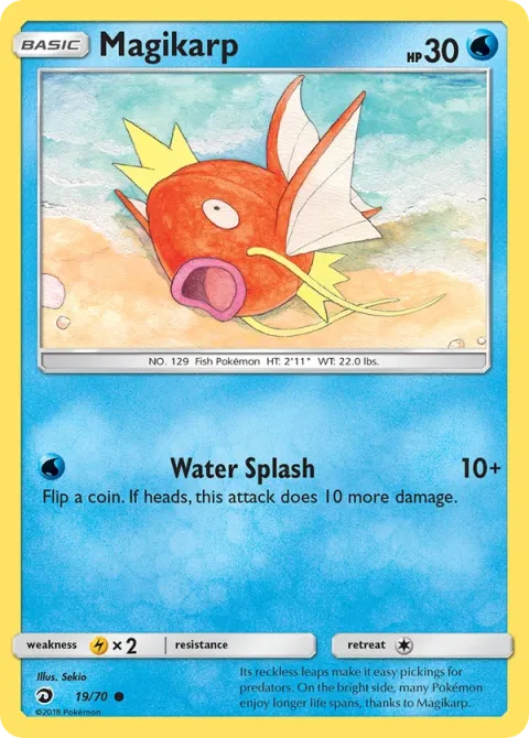 Carte Pokémon Magicarpe 017/040, extension Collection McDonald's 2019