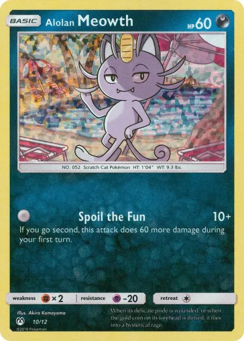 Carte Pokémon Miaouss d’Alola 032/040, extension Collection McDonald's 2019