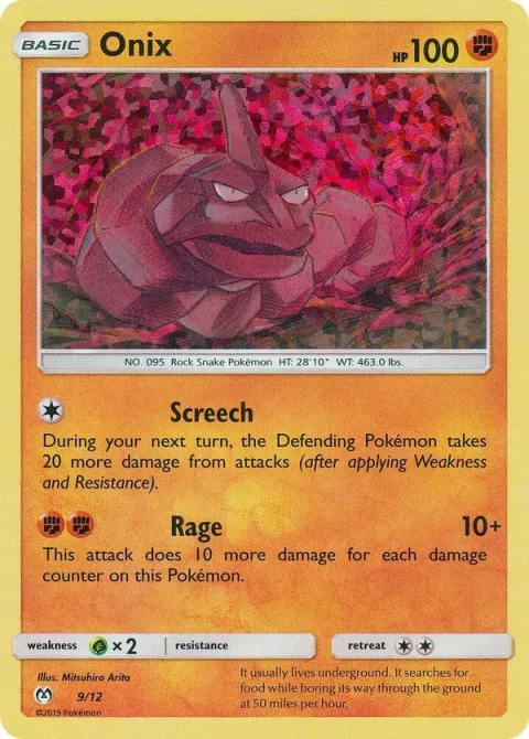 Carte Pokémon Onix 029/040, extension Collection McDonald's 2019