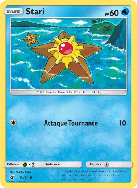 Carte Pokémon Stari 016/040, extension Collection McDonald's 2019