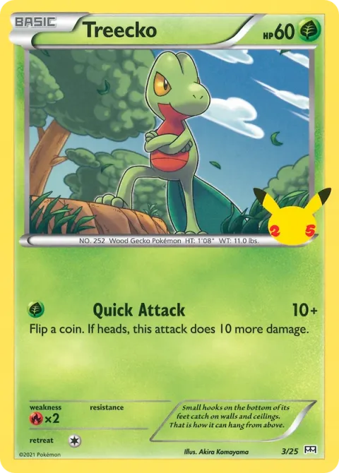 Carte Pokémon Arcko 003/025, extension Collection McDonald's 2021