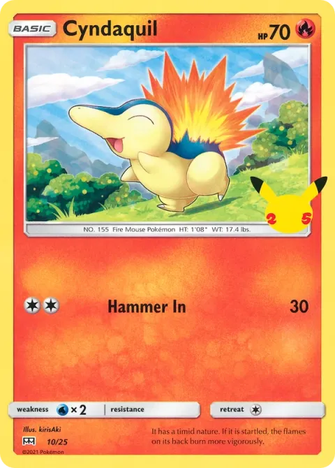 Carte Pokémon Héricendre 010/025, extension Collection McDonald's 2021