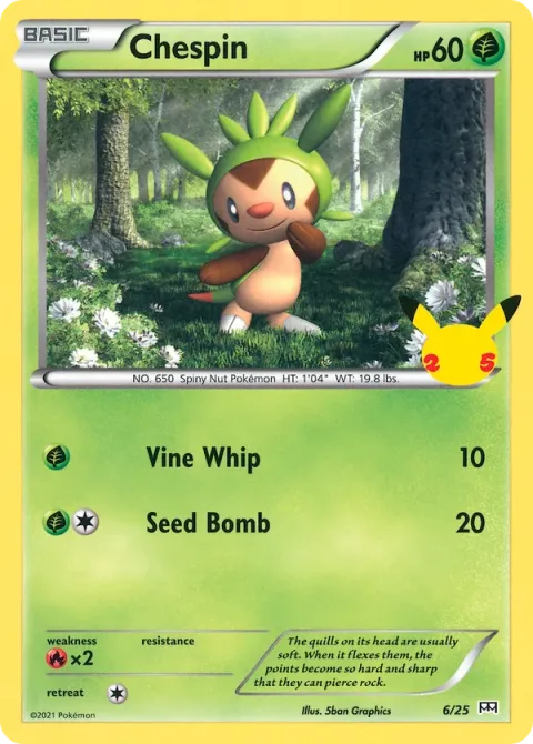 Carte Pokémon Marisson 006/025, extension Collection McDonald's 2021