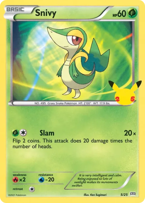 Carte Pokémon Vipélierre 005/025, extension Collection McDonald's 2021