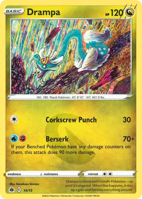 Carte Pokémon Draïeul 014/015, extension Collection McDonald's 2022