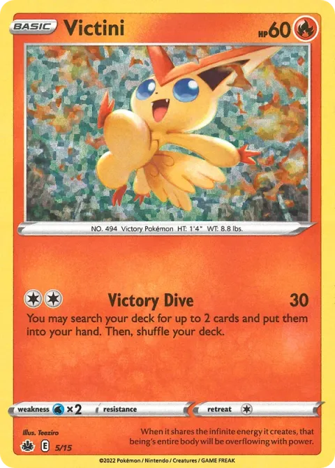Carte Pokémon Victini 005/015, extension Collection McDonald's 2022
