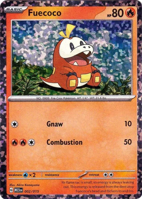 Carte Pokémon Chochodile 002/015, extension Collection McDonald's 2023