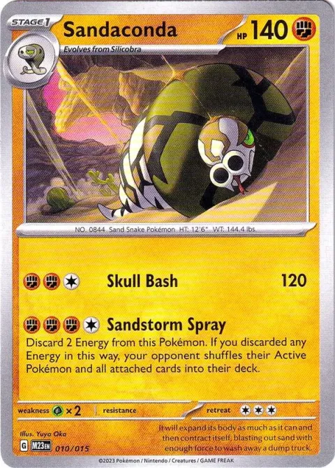 Carte Pokémon Dunaconda 010/015, extension Collection McDonald's 2023
