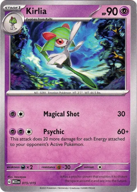 Carte Pokémon Kirlia 015/015, extension Collection McDonald's 2023