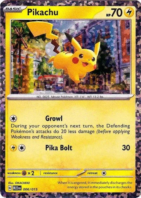 Carte Pokémon Pikachu 006/015, extension Collection McDonald's 2023