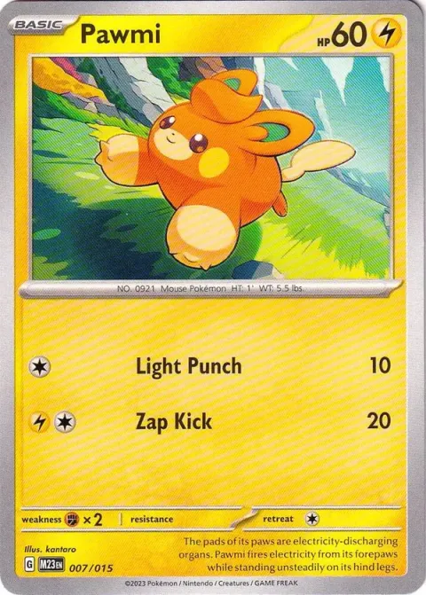Carte Pokémon Pohm 007/015, extension Collection McDonald's 2023