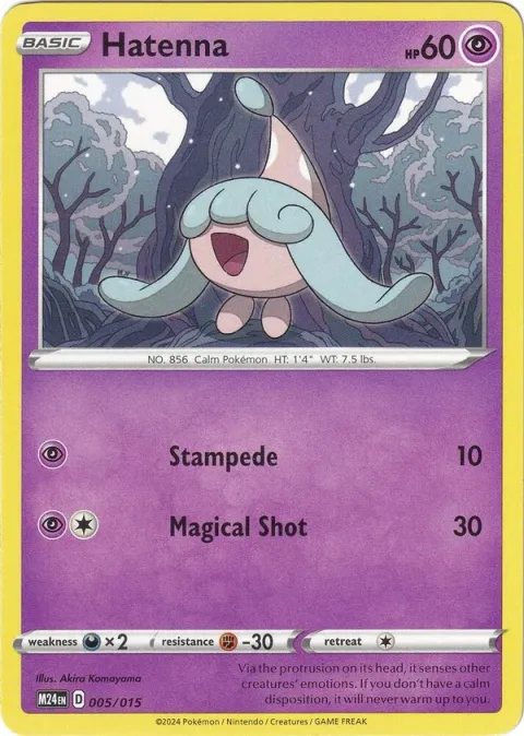Carte Pokémon Bibichut 005/015, extension Collection McDonald's 2024