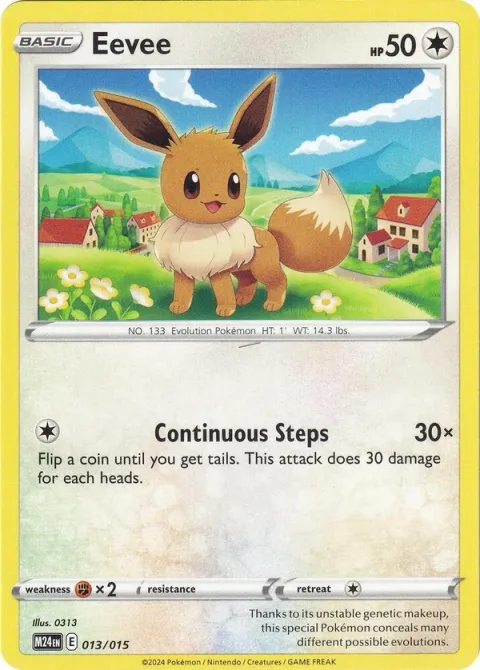 Carte Pokémon Évoli 013/015, extension Collection McDonald's 2024
