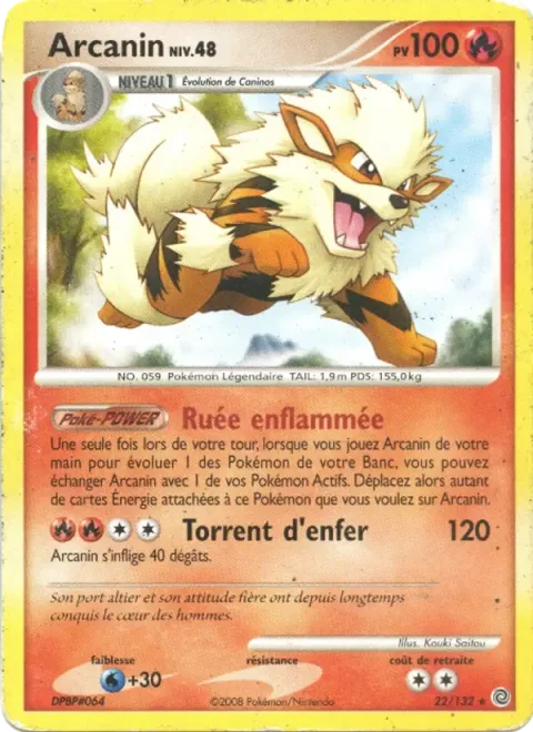 Carte Pokémon Arcanin 022/132, extension Merveilles Secrètes